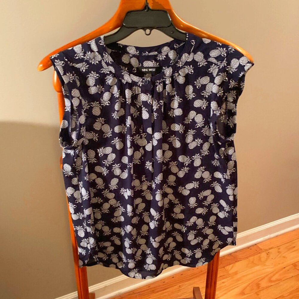 Midnight blue sleeveless top